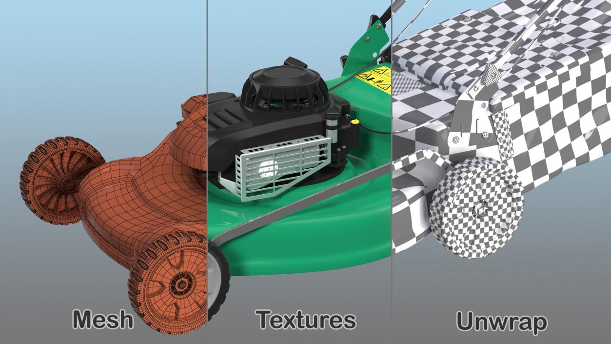 Cordless Push Lawn Mower 3D model