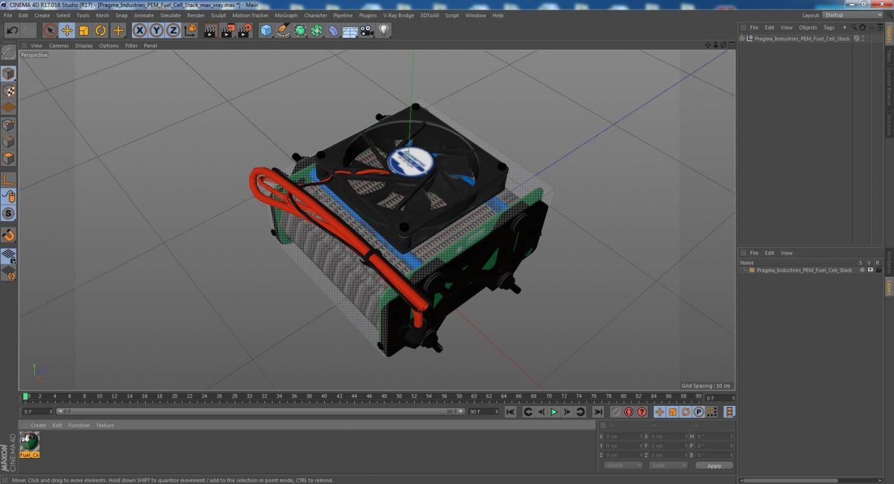 Pragma Industries PEM Fuel Cell Stack 3D