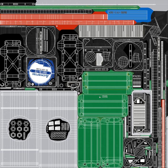 Pragma Industries PEM Fuel Cell Stack 3D