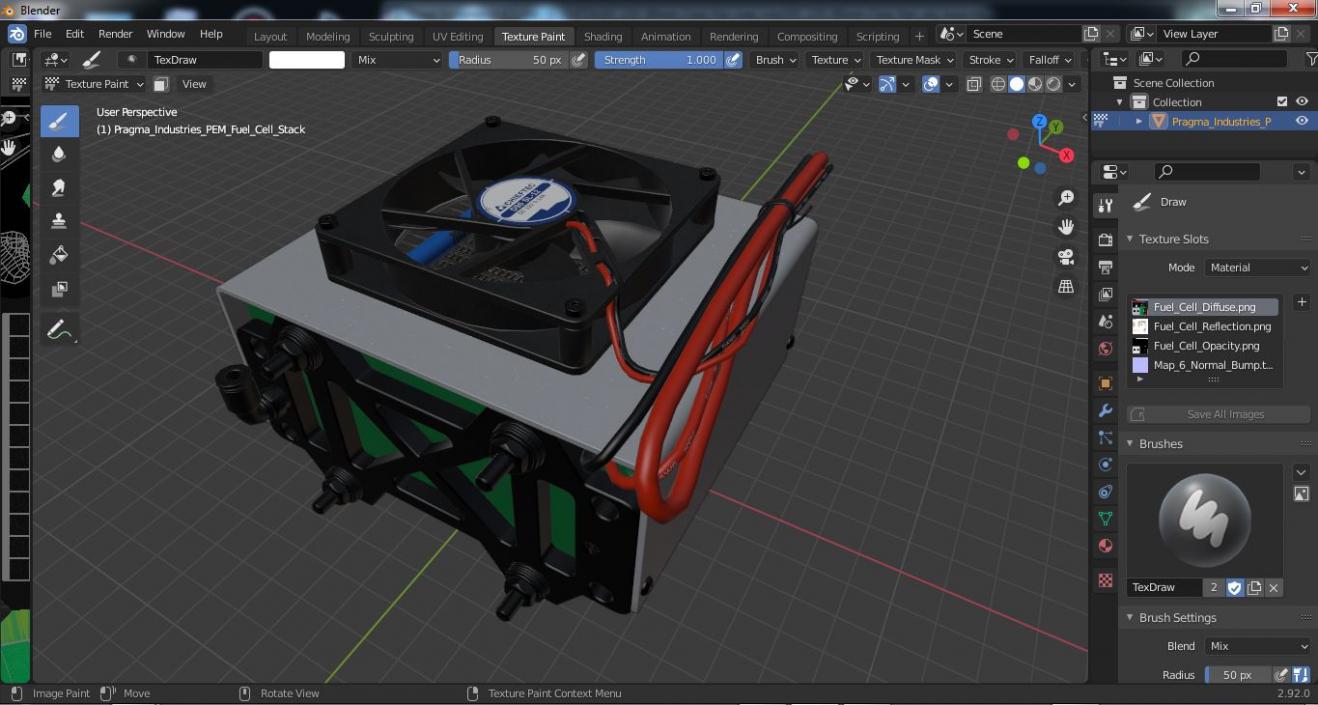 Pragma Industries PEM Fuel Cell Stack 3D