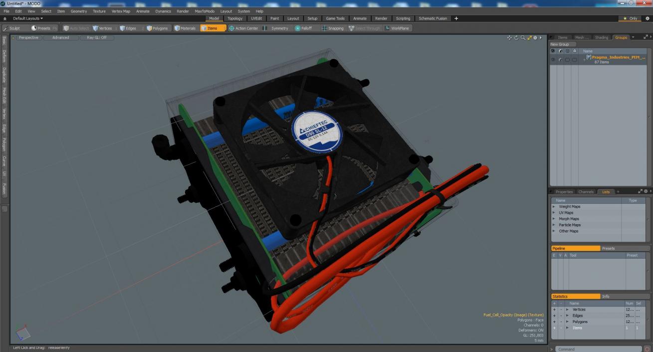 Pragma Industries PEM Fuel Cell Stack 3D