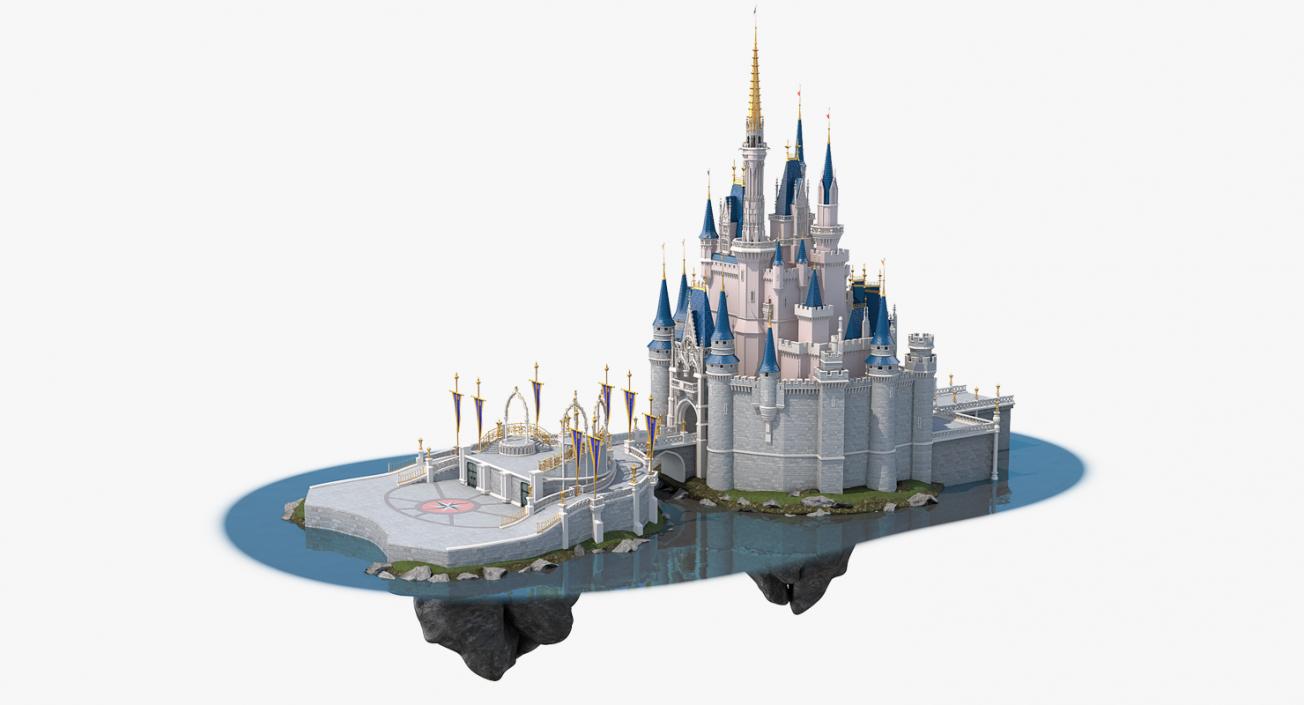 3D Disneyland Cinderella Castle model