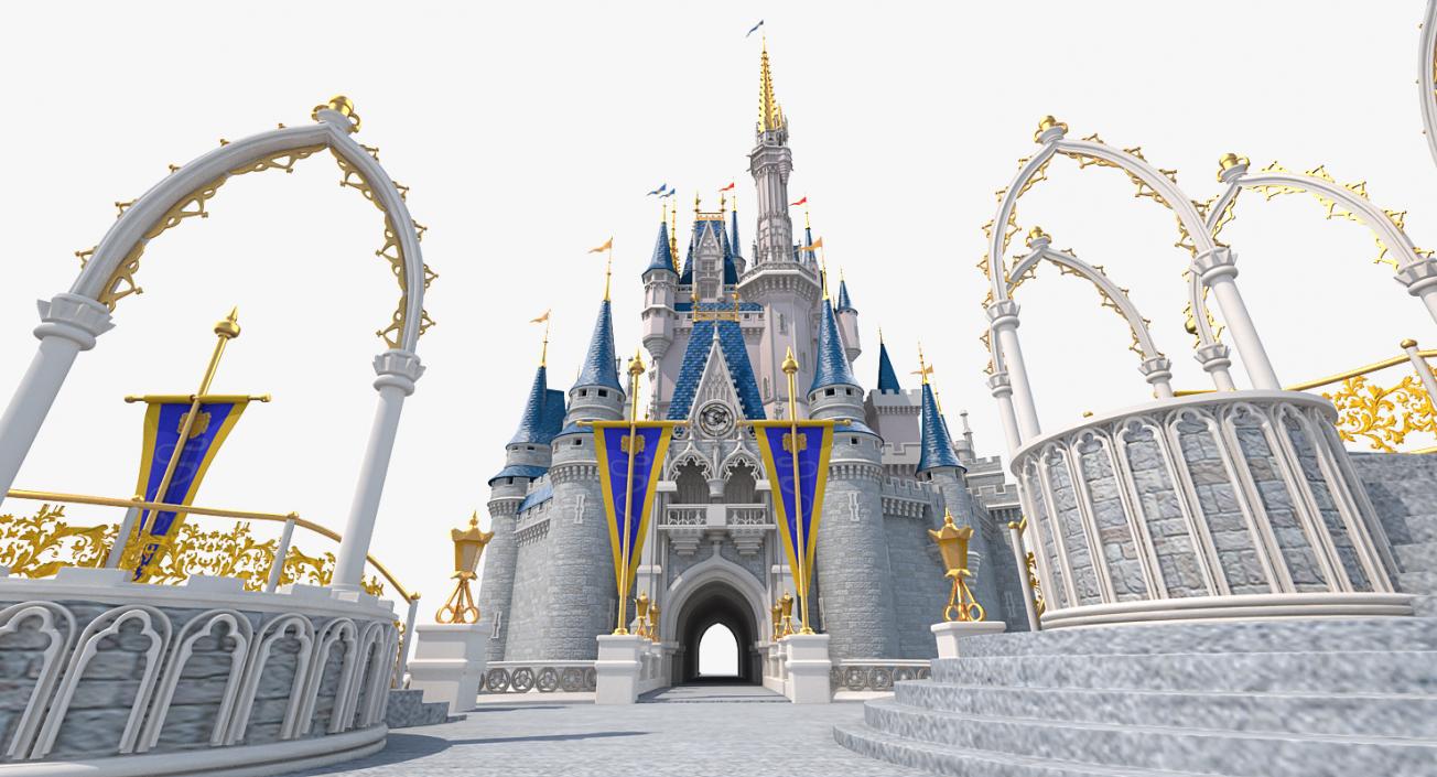 3D Disneyland Cinderella Castle model