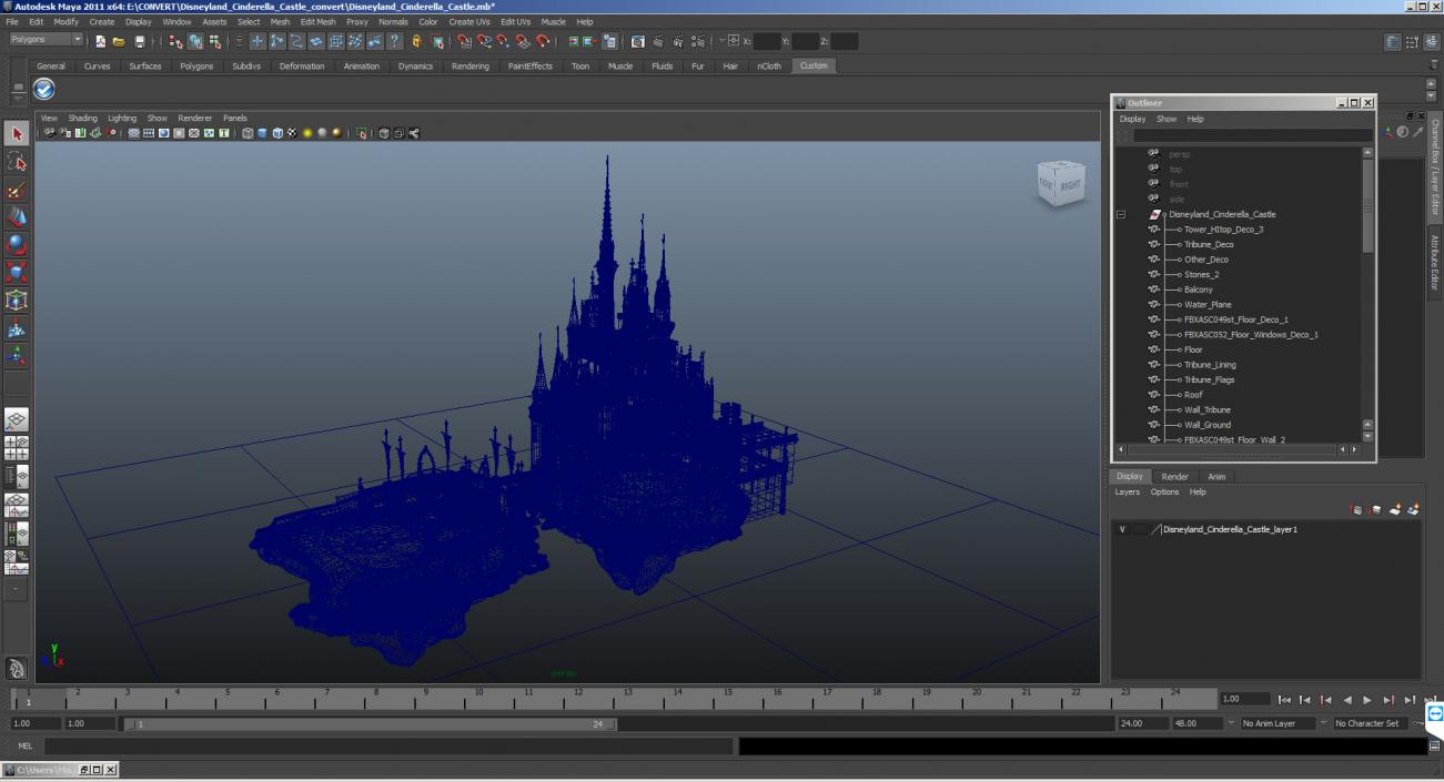 3D Disneyland Cinderella Castle model