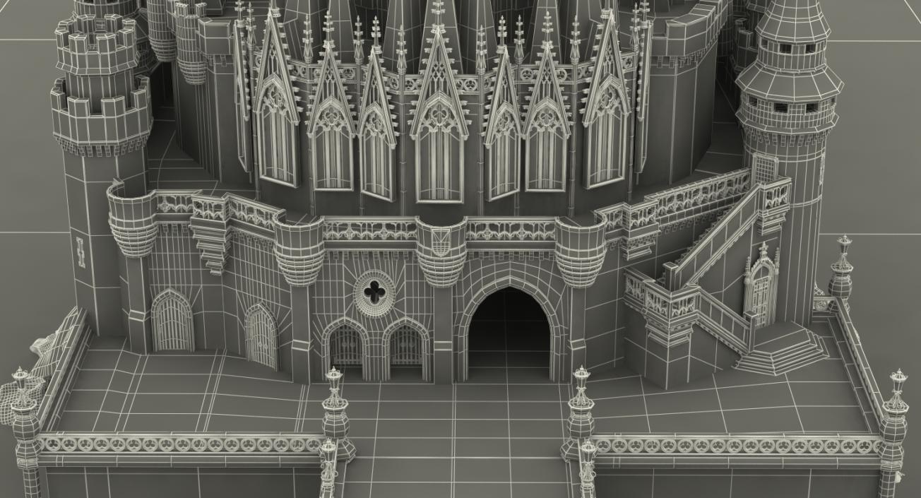 3D Disneyland Cinderella Castle model