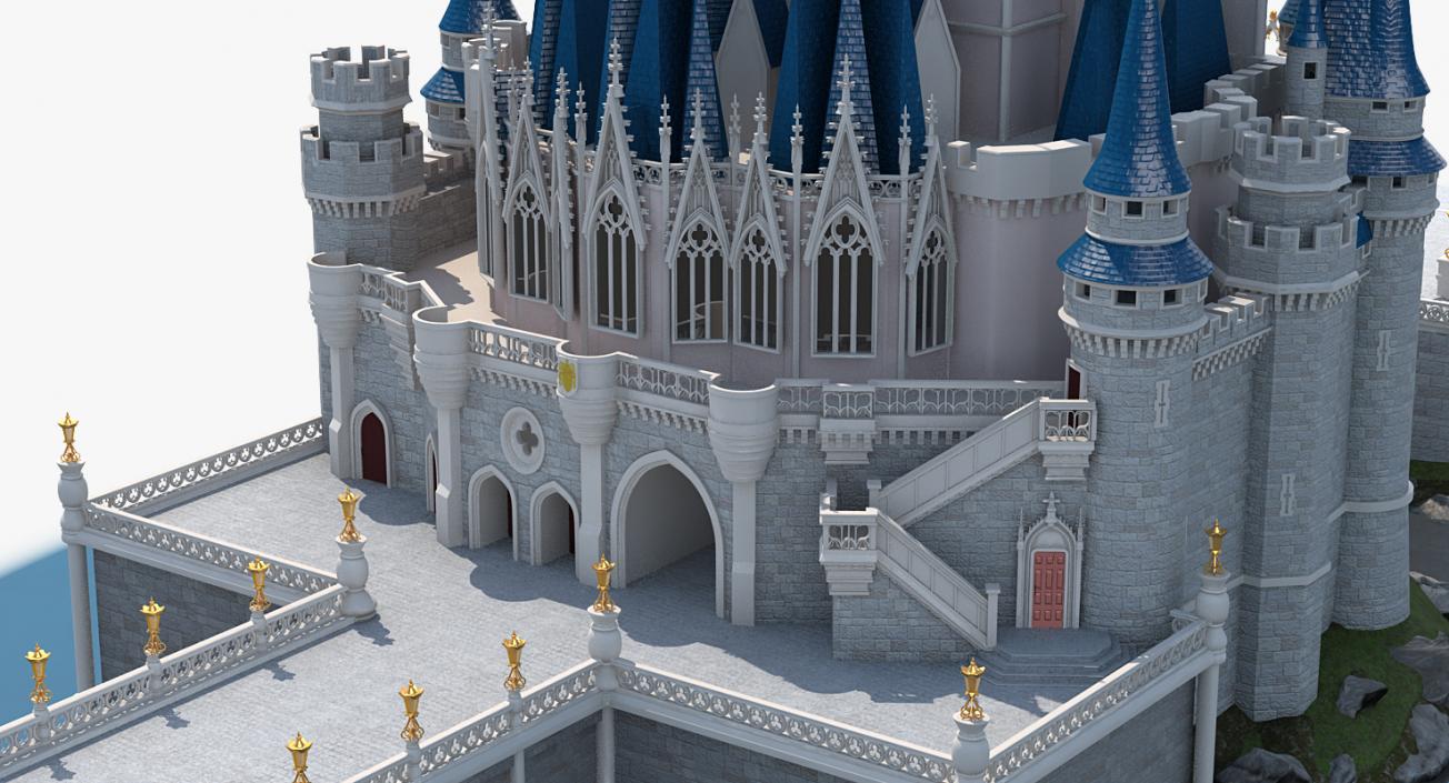 3D Disneyland Cinderella Castle model