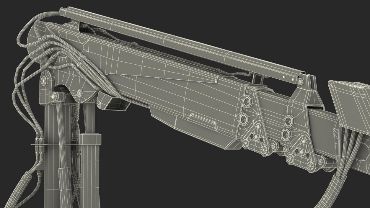 3D Forestry Harvester Dirty Rigged