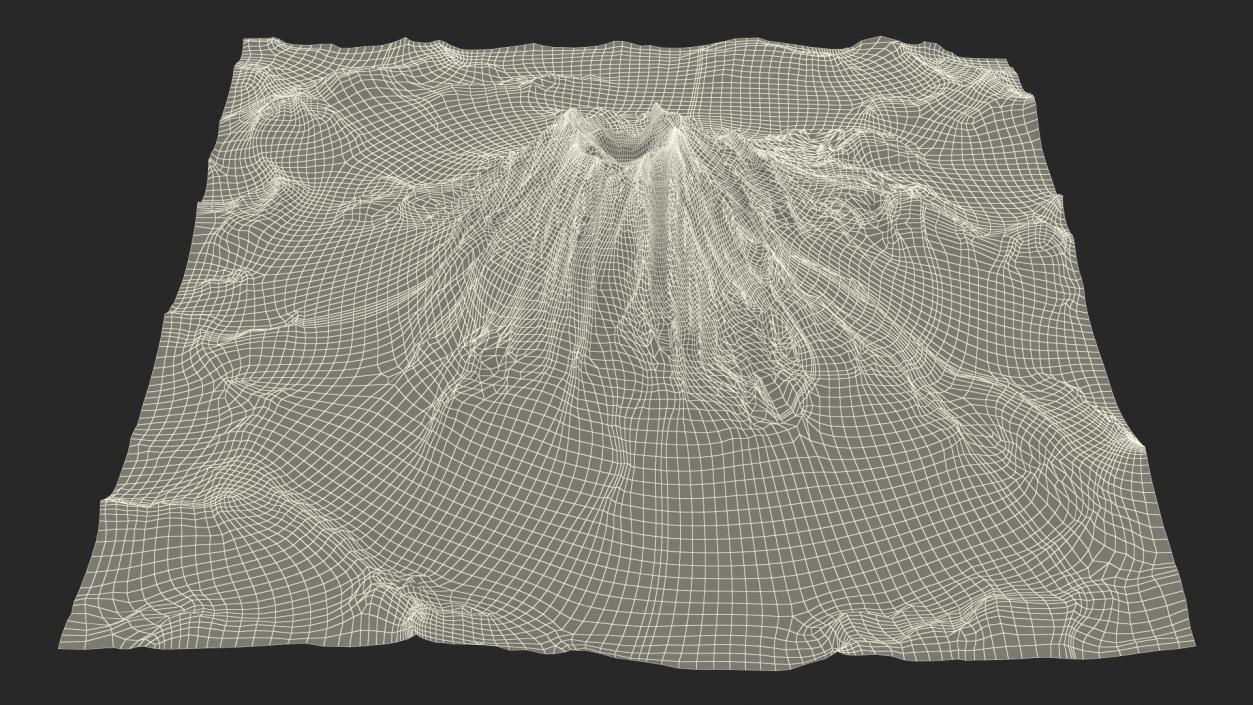 3D model Dormant Volcano