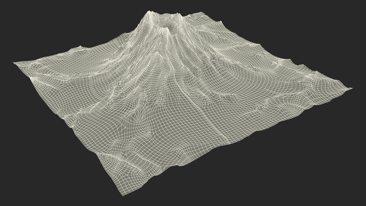 3D model Dormant Volcano