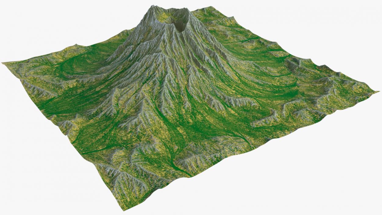 3D model Dormant Volcano