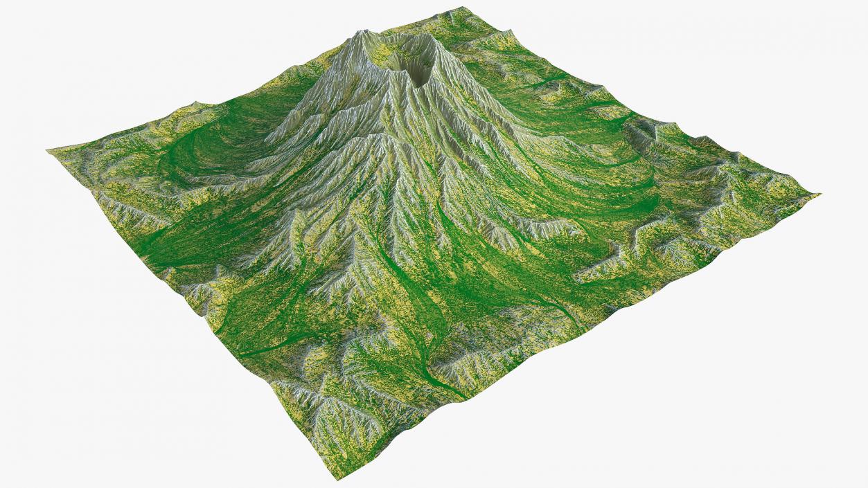 3D model Dormant Volcano