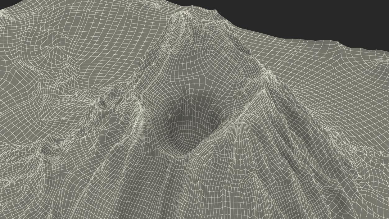 3D model Dormant Volcano