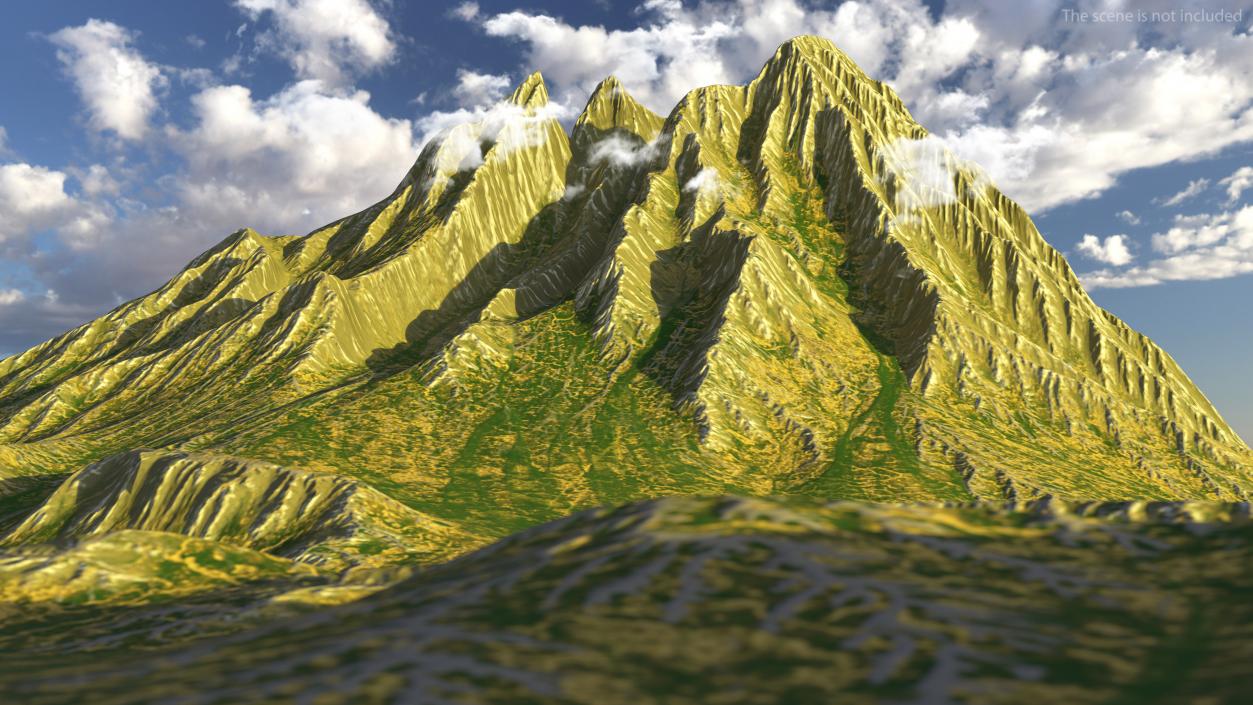 3D model Dormant Volcano