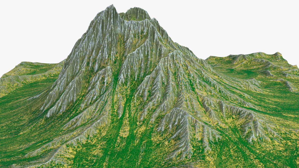 3D model Dormant Volcano