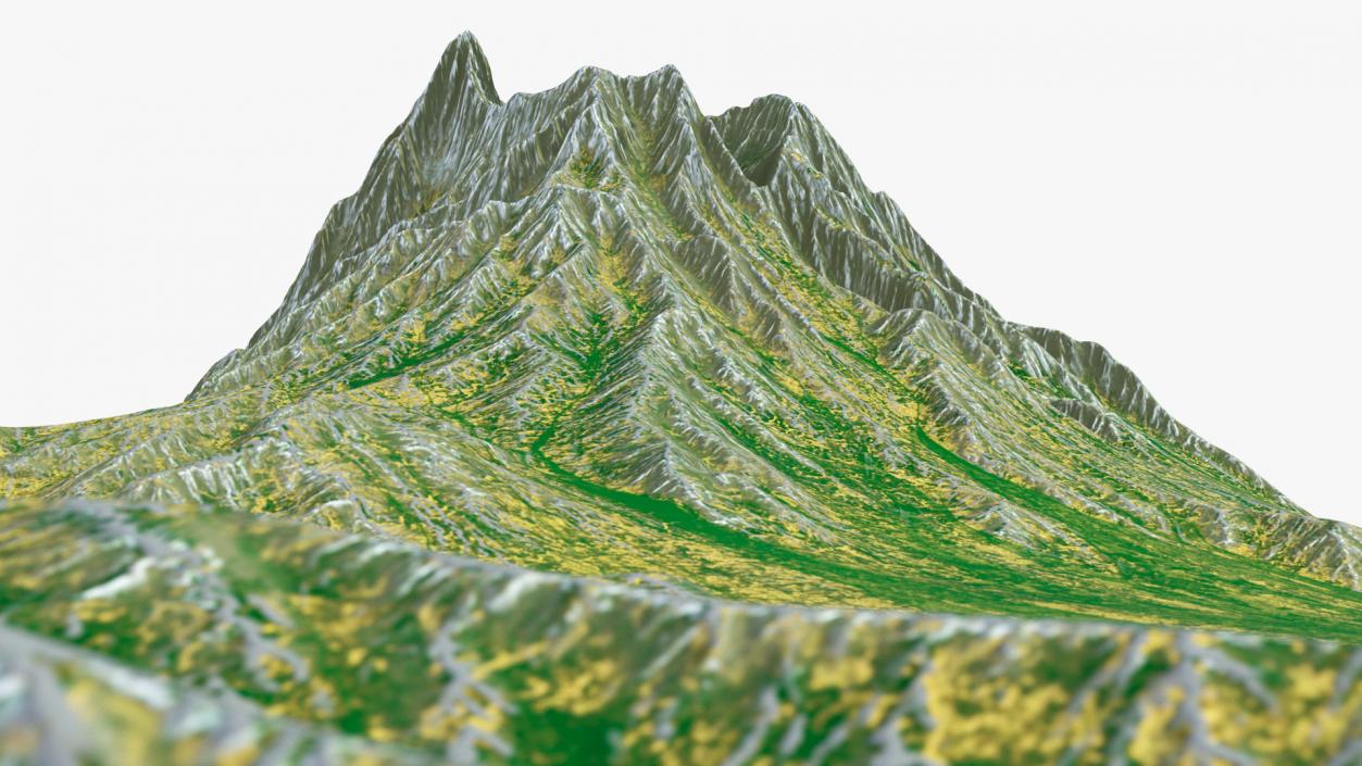 3D model Dormant Volcano