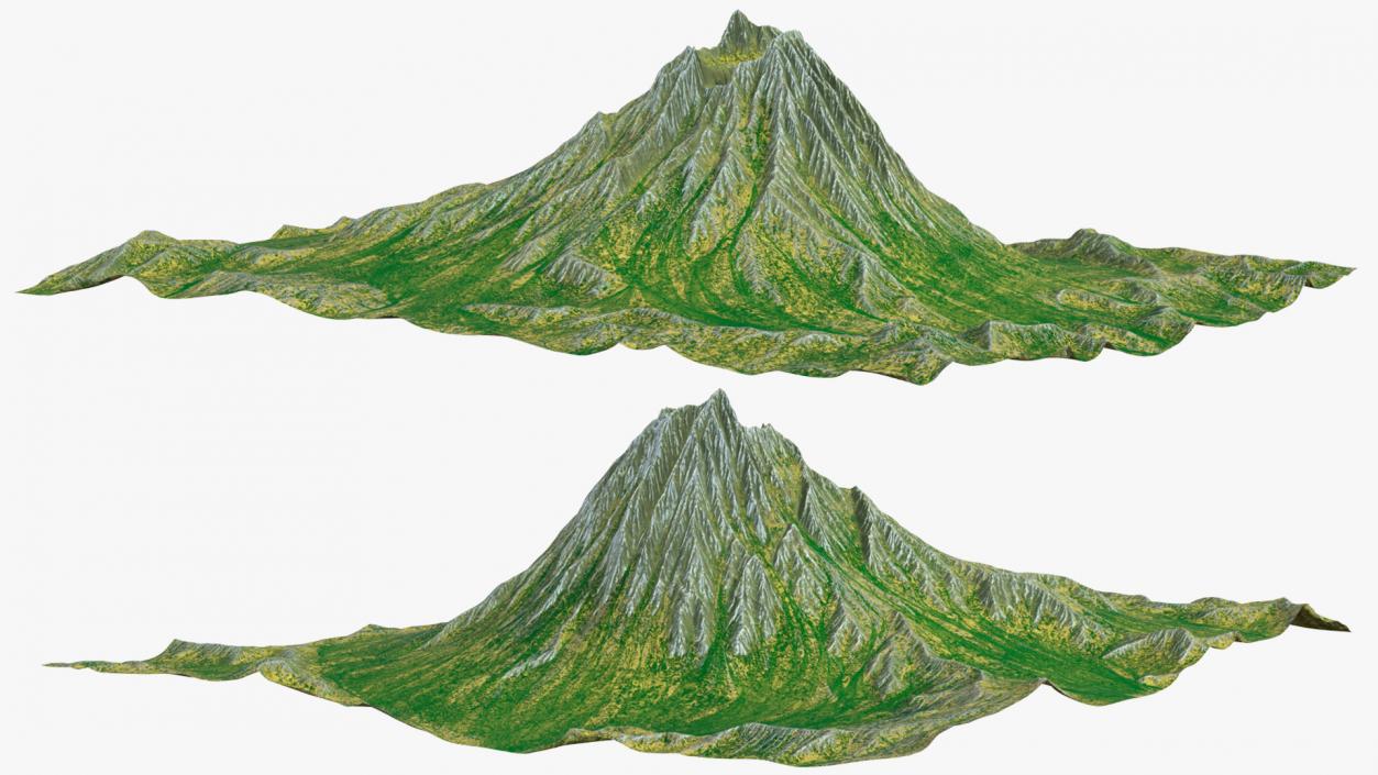 3D model Dormant Volcano