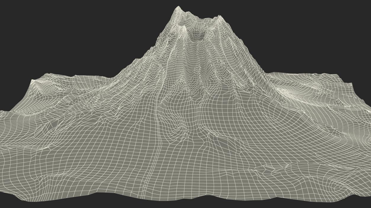 3D model Dormant Volcano