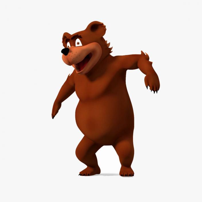 Funny Brown Bear Rigged for Cinema 4D 3D