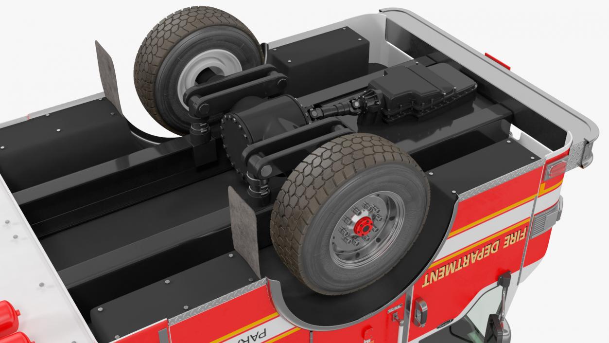 3D Velocity Ascendant Fire Truck Red model