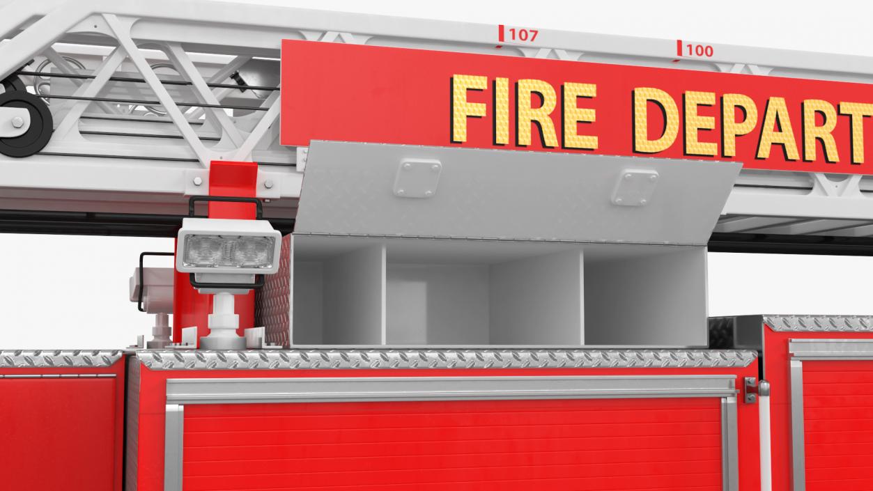 3D Velocity Ascendant Fire Truck Red model