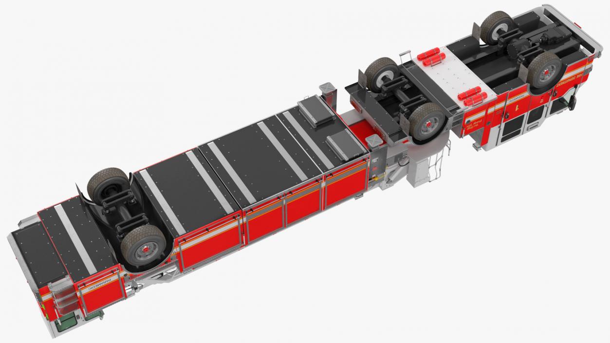 3D Velocity Ascendant Fire Truck Red model