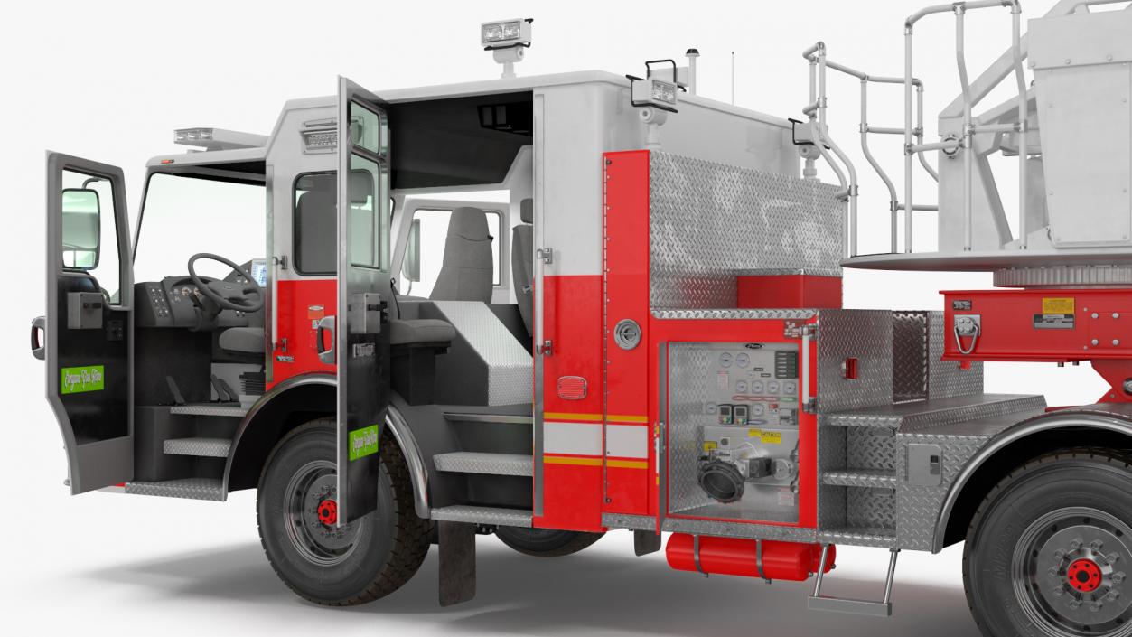 3D Velocity Ascendant Fire Truck Red model