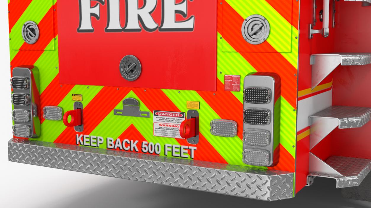 3D Velocity Ascendant Fire Truck Red model