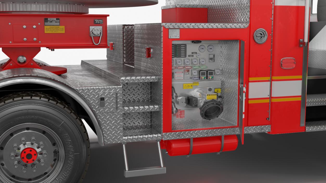 3D Velocity Ascendant Fire Truck Red model