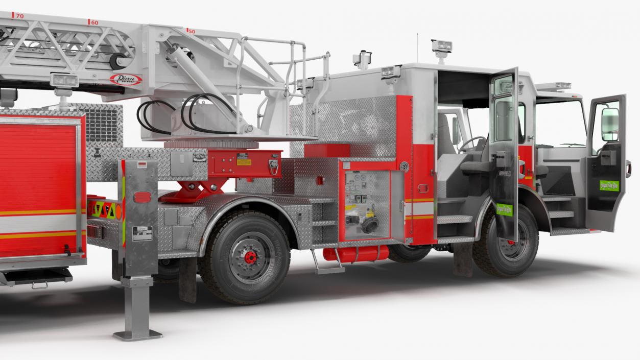 3D Velocity Ascendant Fire Truck Red model