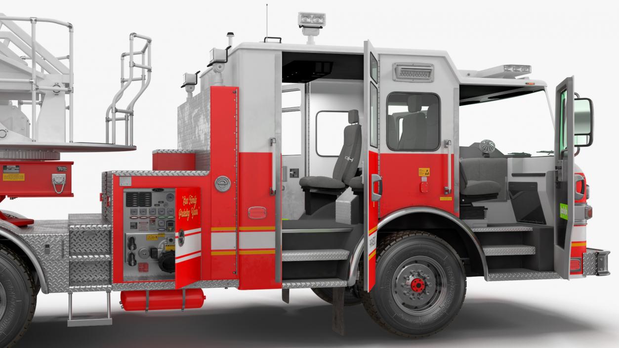 3D Velocity Ascendant Fire Truck Red model