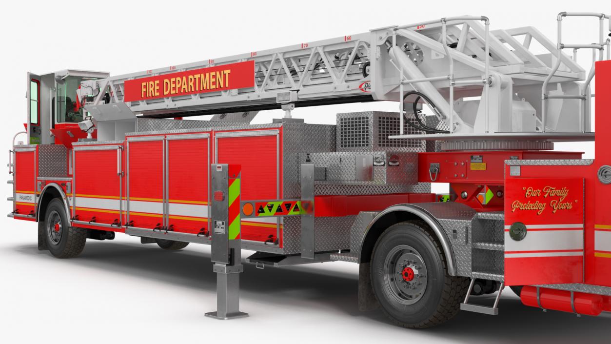 3D Velocity Ascendant Fire Truck Red model