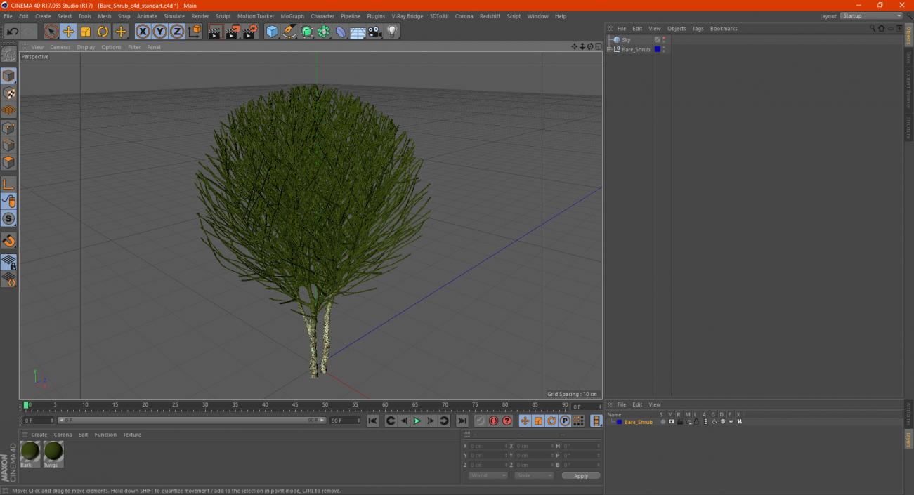 3D model Bare Shrub