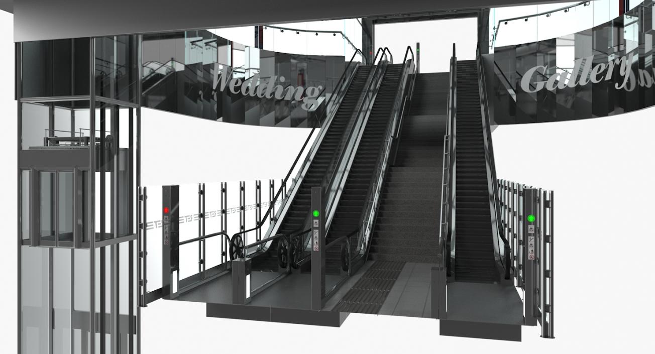 3D Wilhelminaplein Metro Station Entrance model