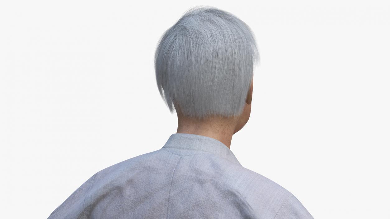 3D Older Woman A-Pose model