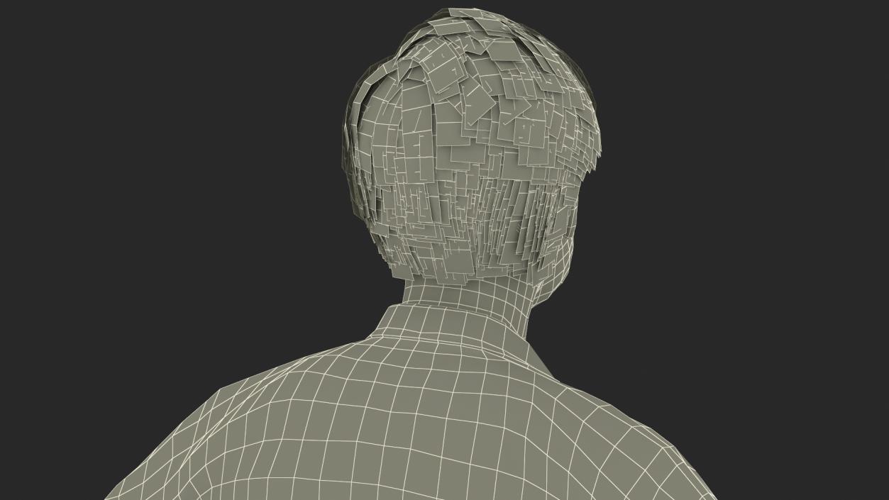 3D Older Woman A-Pose model