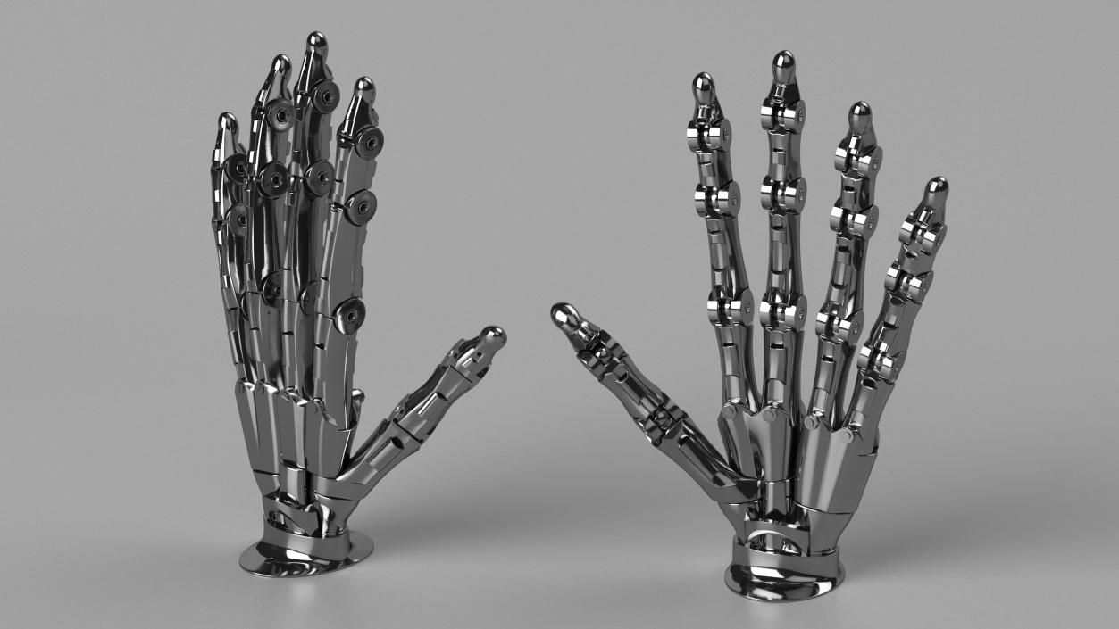 3D Robotic Arm Silver model