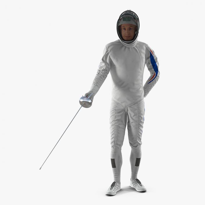 3D model Olympic Men Fencer Rigged