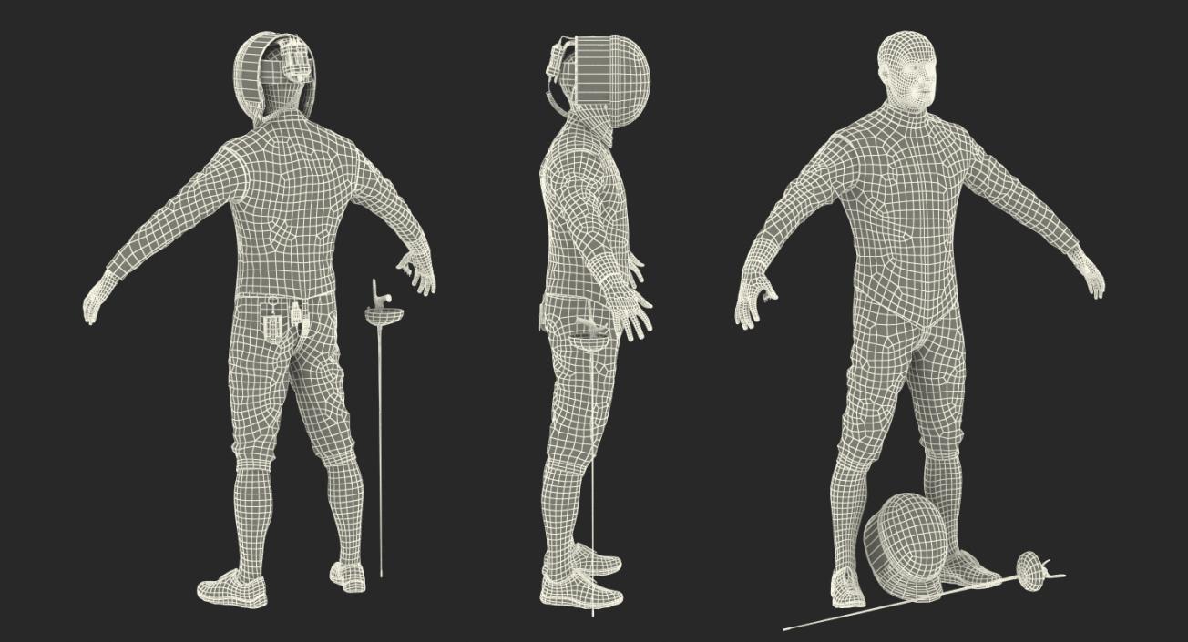 3D model Olympic Men Fencer Rigged