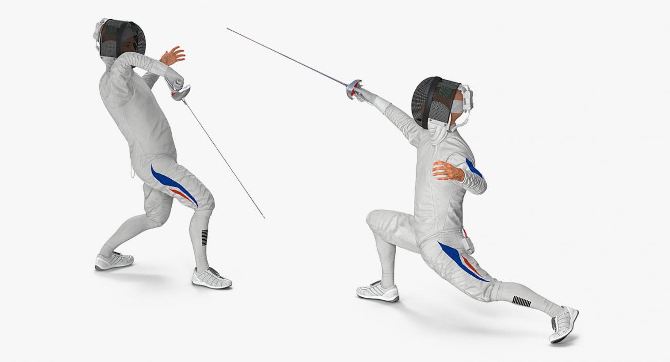 3D model Olympic Men Fencer Rigged