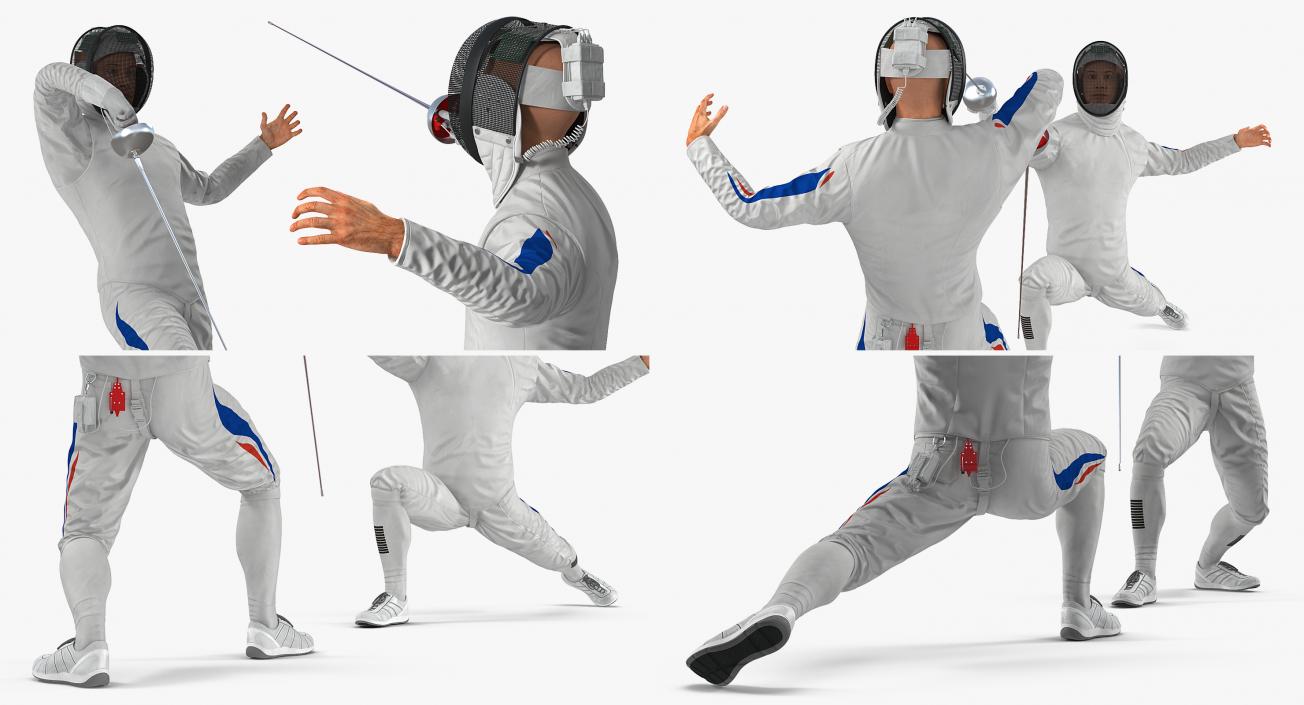 3D model Olympic Men Fencer Rigged