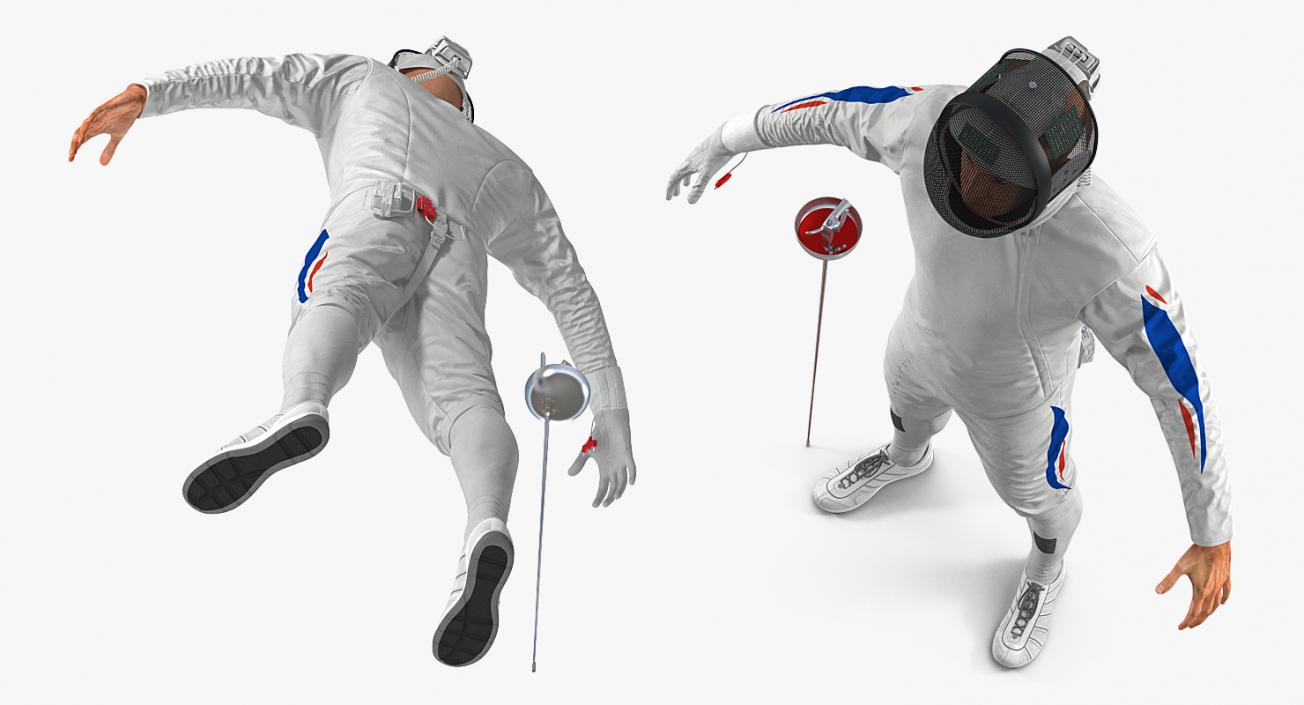 3D model Olympic Men Fencer Rigged