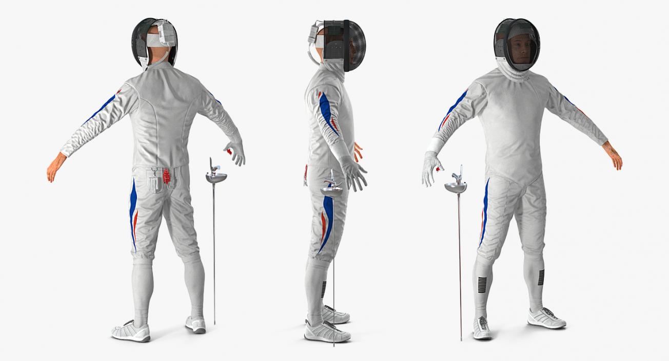 3D model Olympic Men Fencer Rigged