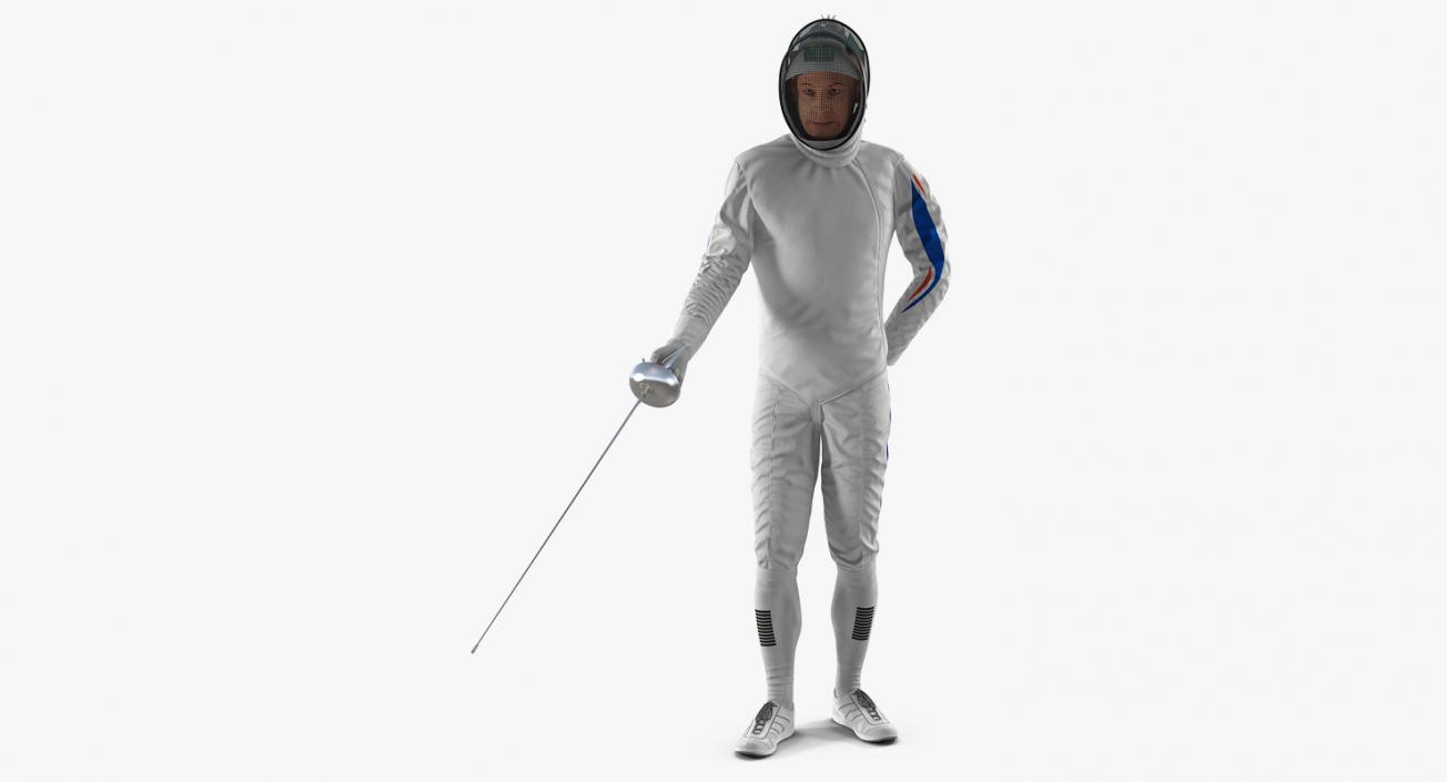 3D model Olympic Men Fencer Rigged