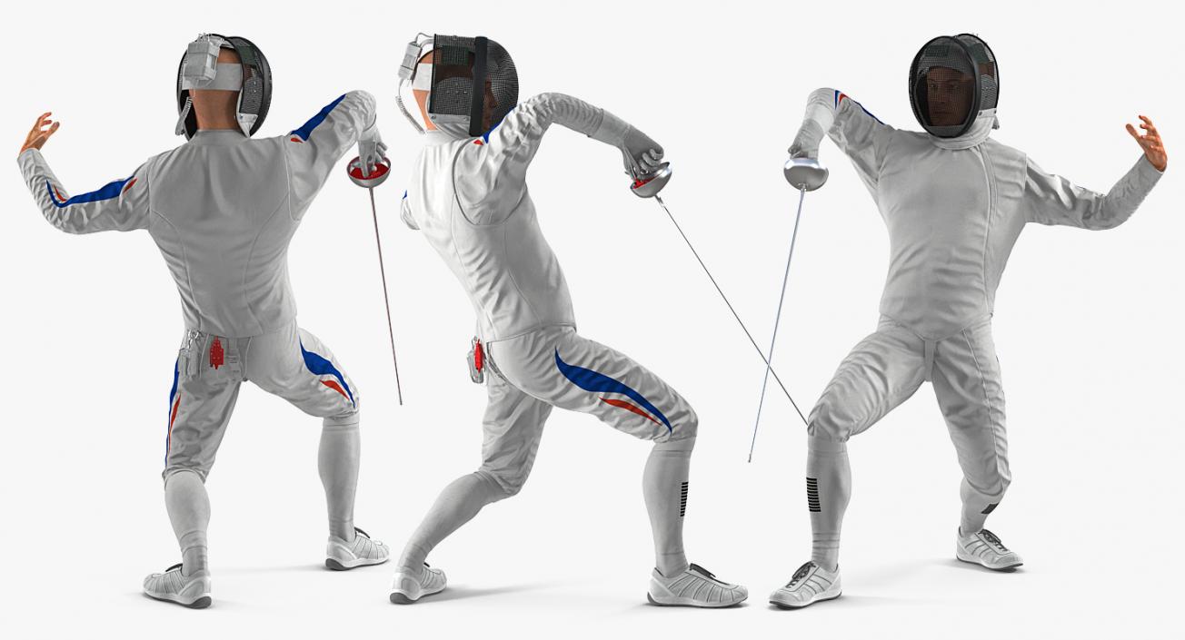 3D model Olympic Men Fencer Rigged