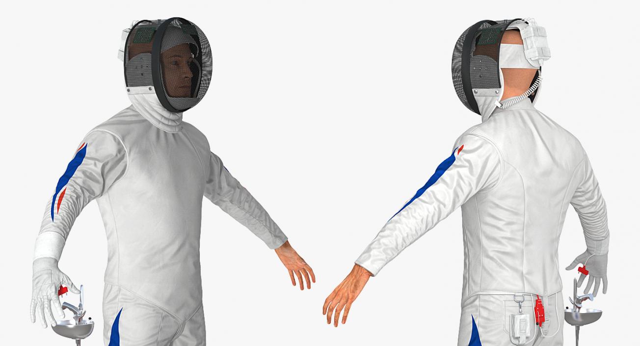 3D model Olympic Men Fencer Rigged