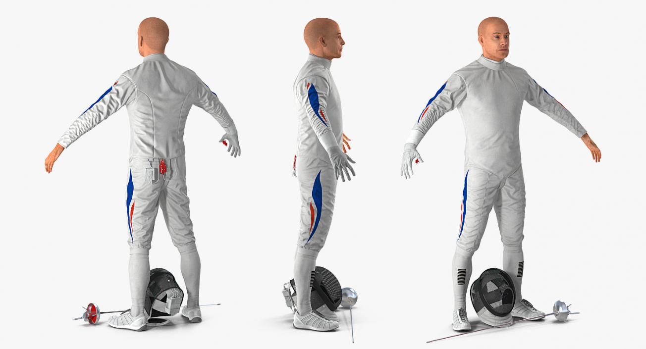 3D model Olympic Men Fencer Rigged