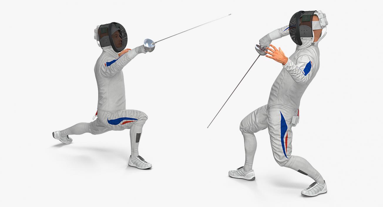 3D model Olympic Men Fencer Rigged