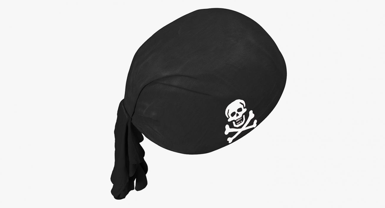 3D Black Pirate Scarf model