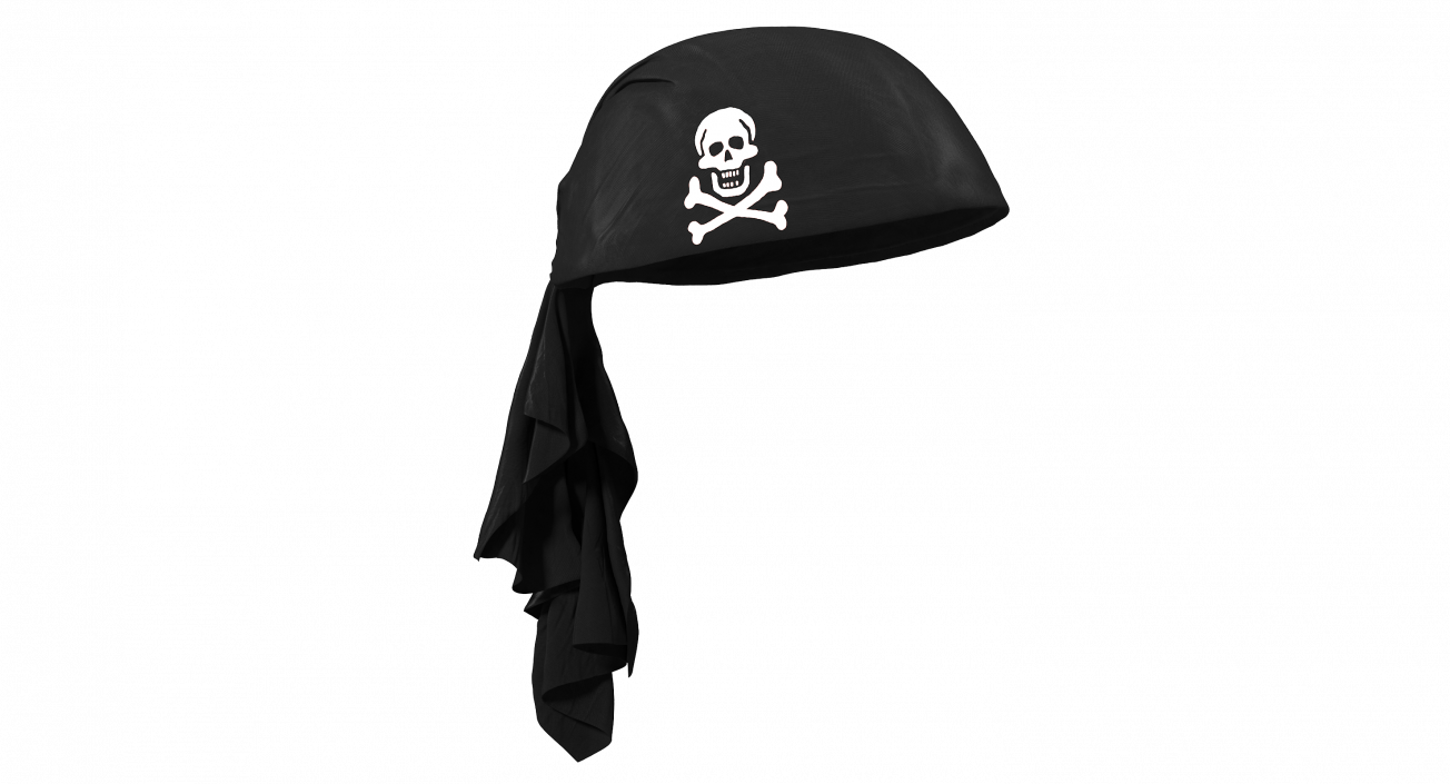 3D Black Pirate Scarf model