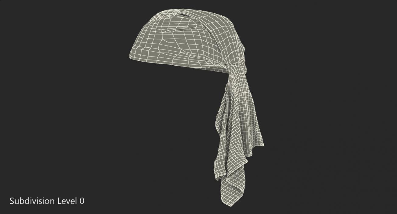 3D Black Pirate Scarf model